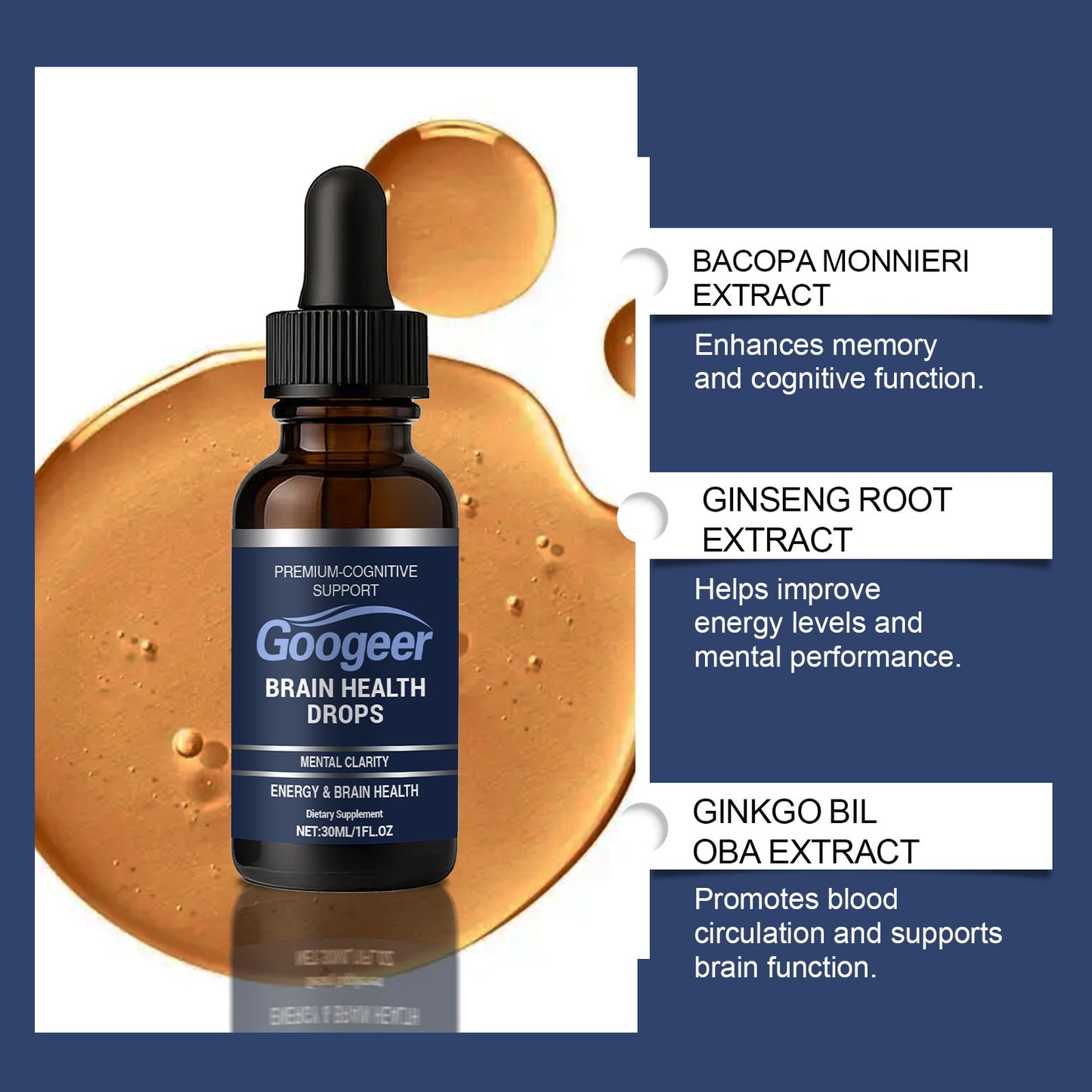 Googeer Brain Health Drops Body Treatment قطرات جوجير لصحة الدماغ لعلاج الجسم