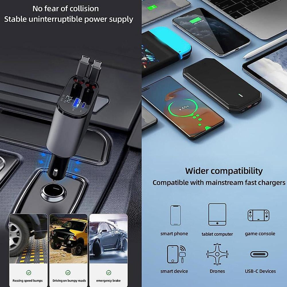 4 in 1 Retractable Charger شاحن قابل للسحب 4 في 1