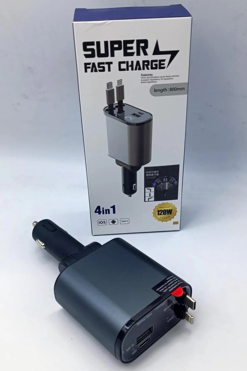 4 in 1 Retractable Charger شاحن قابل للسحب 4 في 1