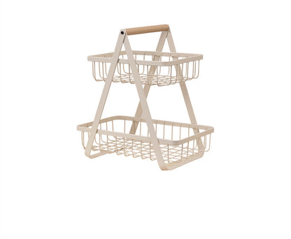 Home Double Iron Kitchen Shelf رف مطبخ مزدوج من الحديد المنزلي