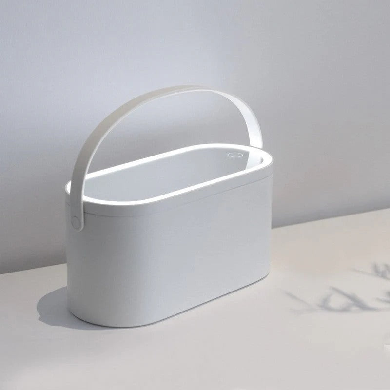 Portable LED Light Beauty Box Storage with Mirror